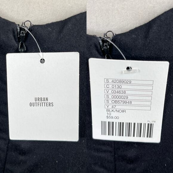 UO Silence + Noise Dress Black 10 Open Back New - Picture 8 of 13